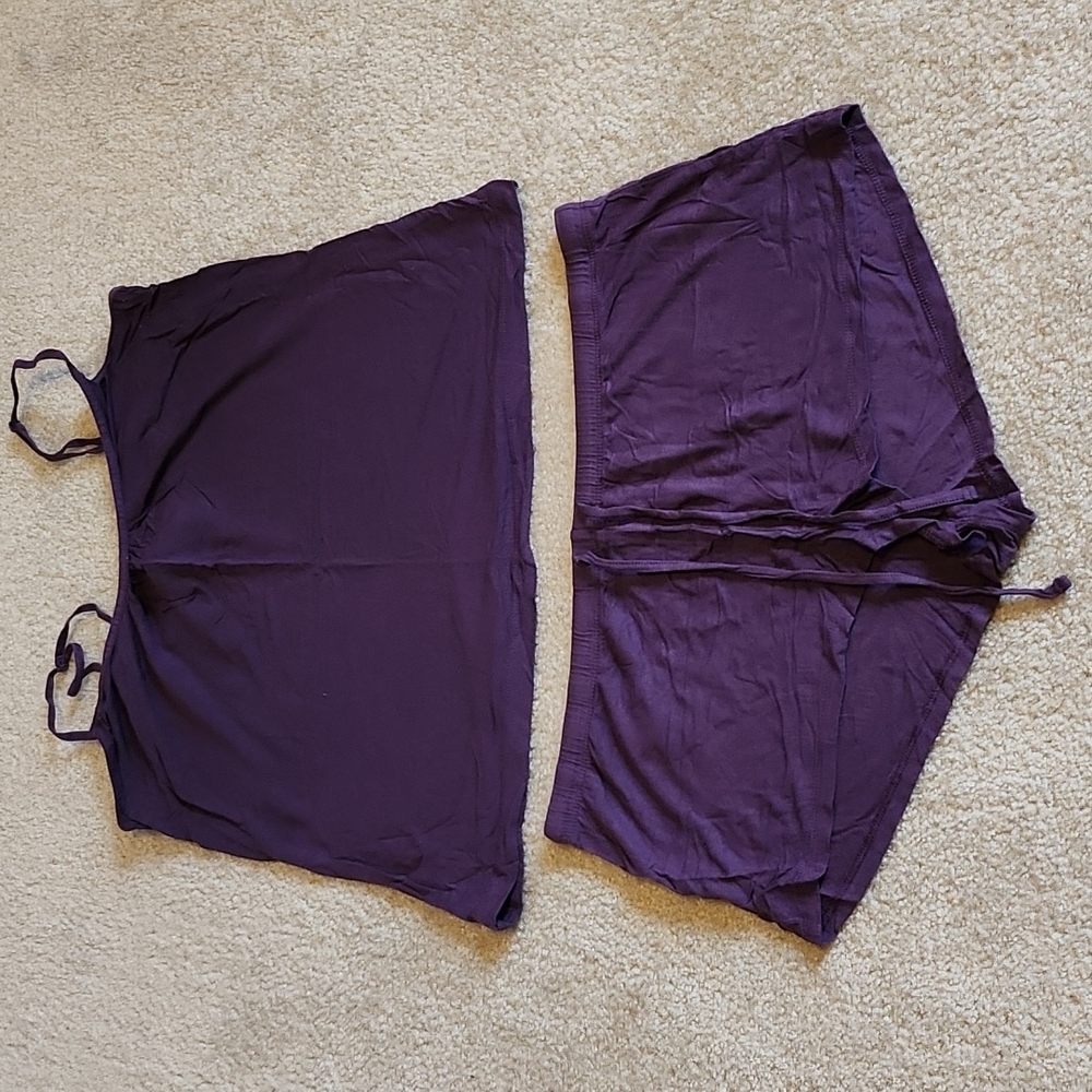 Victoria's Secret Purple Two-Piece Sleep Set - Tank & Shorts